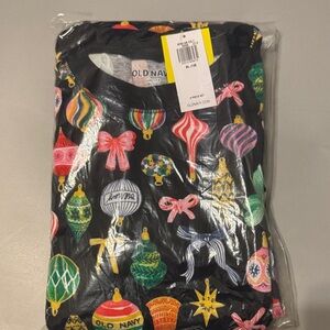 New! Old Navy Festive Ornament Pajama Set - Black and Multicolor Size XL (12)